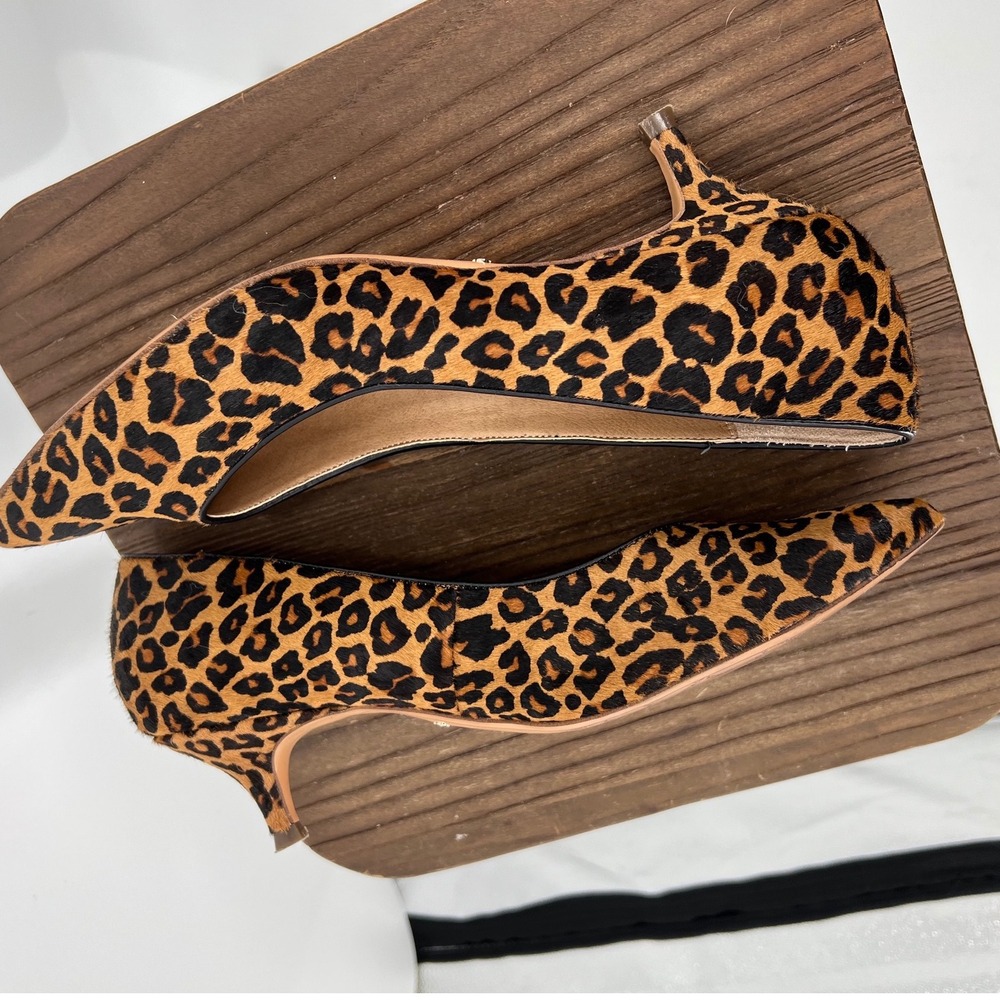 Vionic Josie Leopard Print Calf Hair Kitten Heel Pumps Brown Black Size 9.5 - Picture 5 of 7